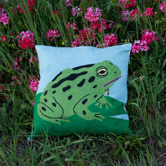 Toad at the Pond Cushion Cover