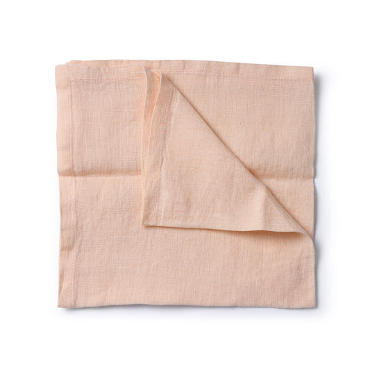 Natural Salmon Linen Napkins