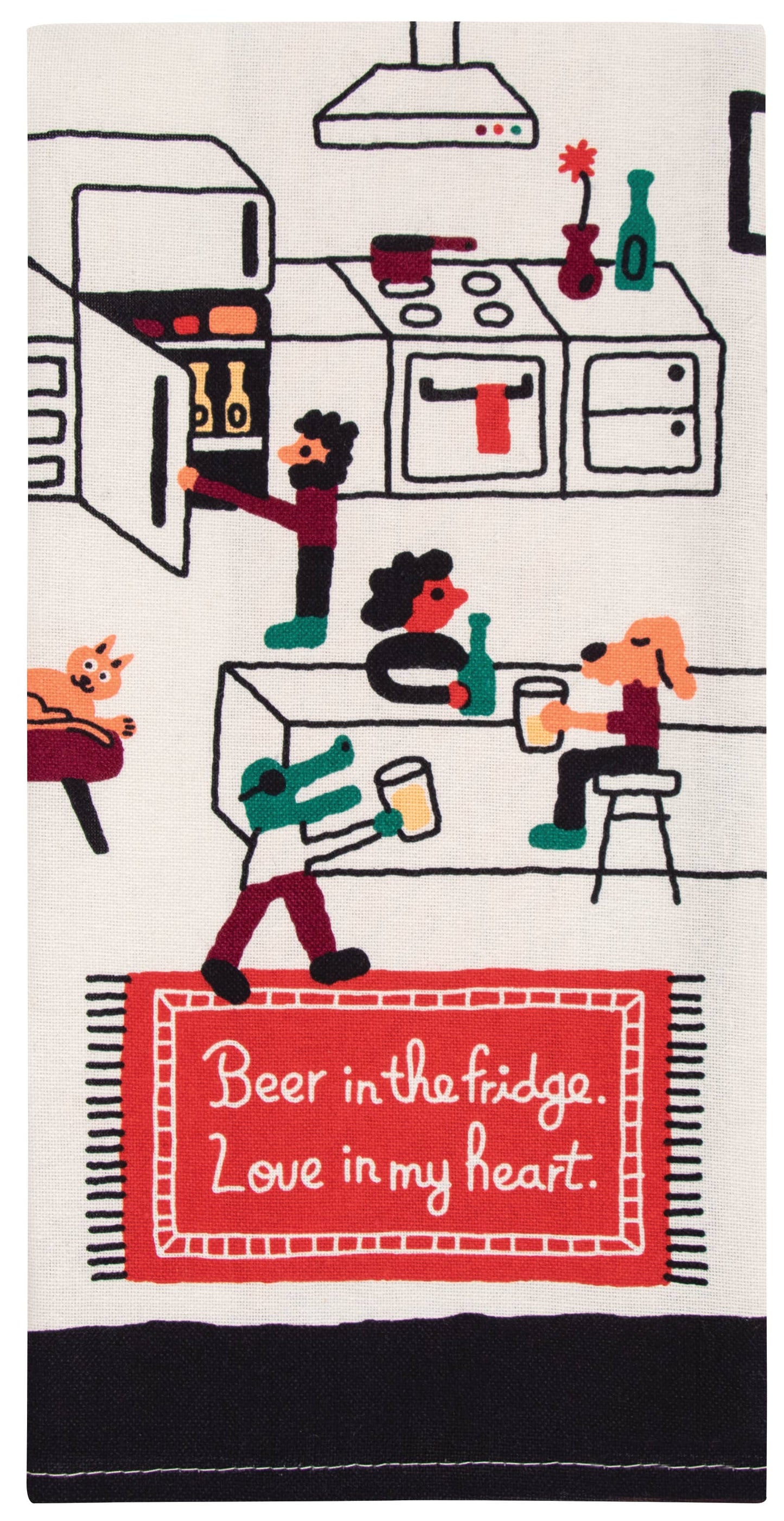 Beer In the Fridge Dish Towel