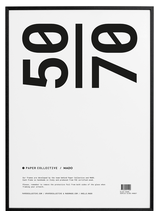 Paper Collective Frame - Black Timber 50x70cm