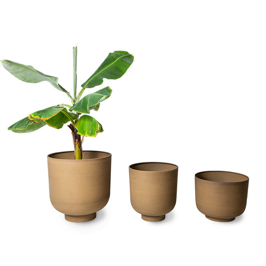 Metal Planters: Three Sizes - Camel