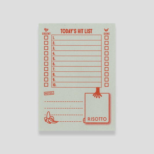 HIT LIST: To Do List Notepad - Grey