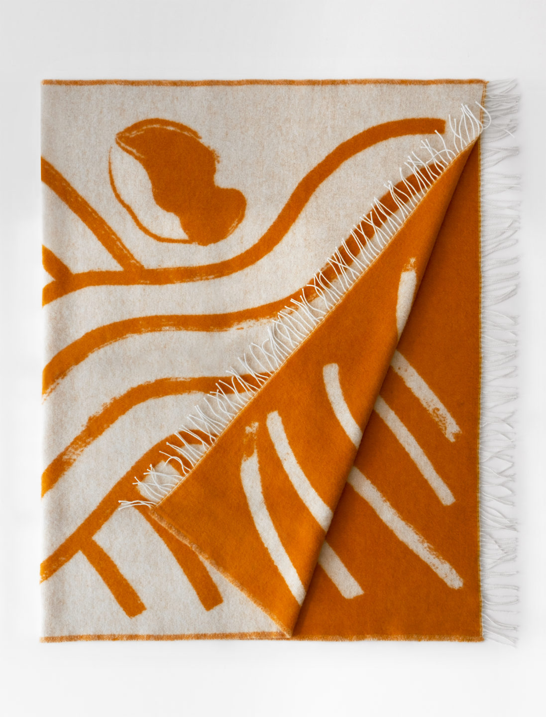 Sofia Lind Wool Blanket Orange – Elm