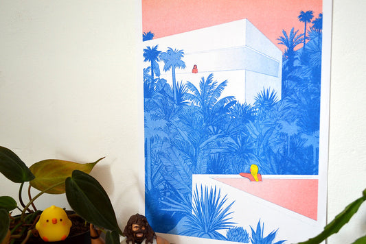 Tropical Risograph Print