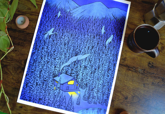 Gloaming Risograph Print