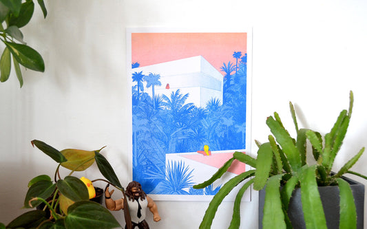 Tropical Risograph Print