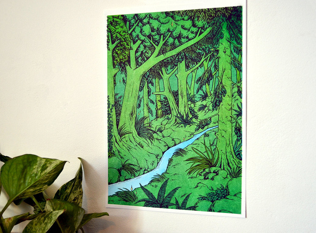 Viridescent Risograph Prints