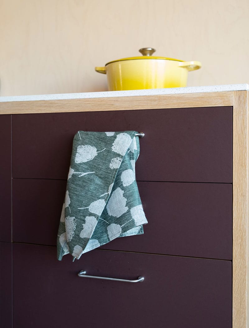 Bouquet Linen Tea Towel - Green