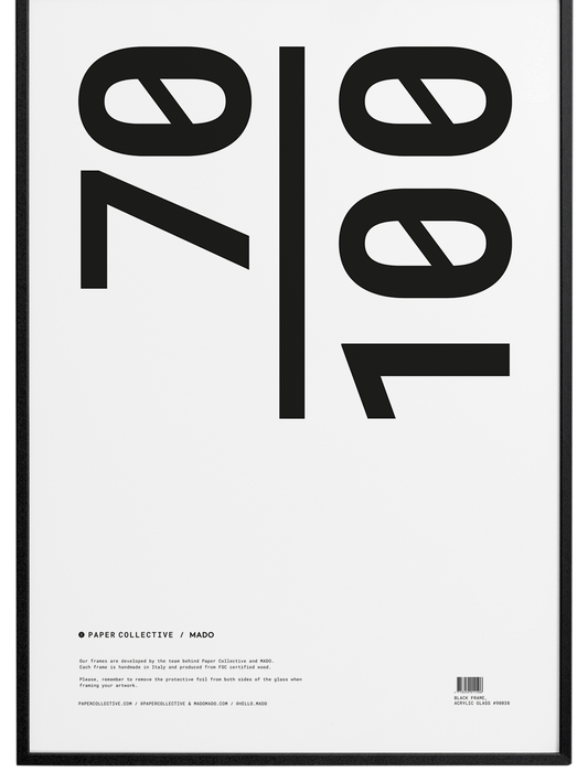 Paper Collective Frame - Black Timber 70x100cm