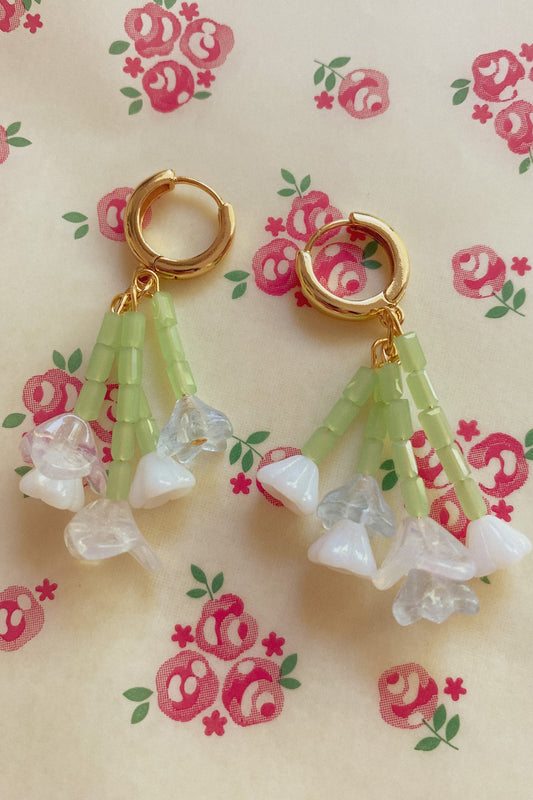 Snowdrop Bouquet Mini Hoop Earrings