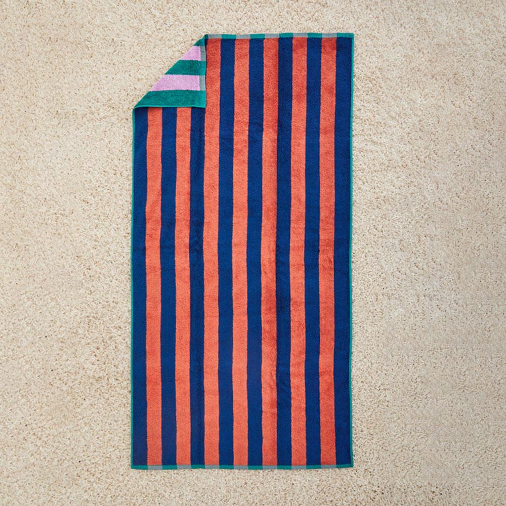 Two Tone Stripe Bath towel