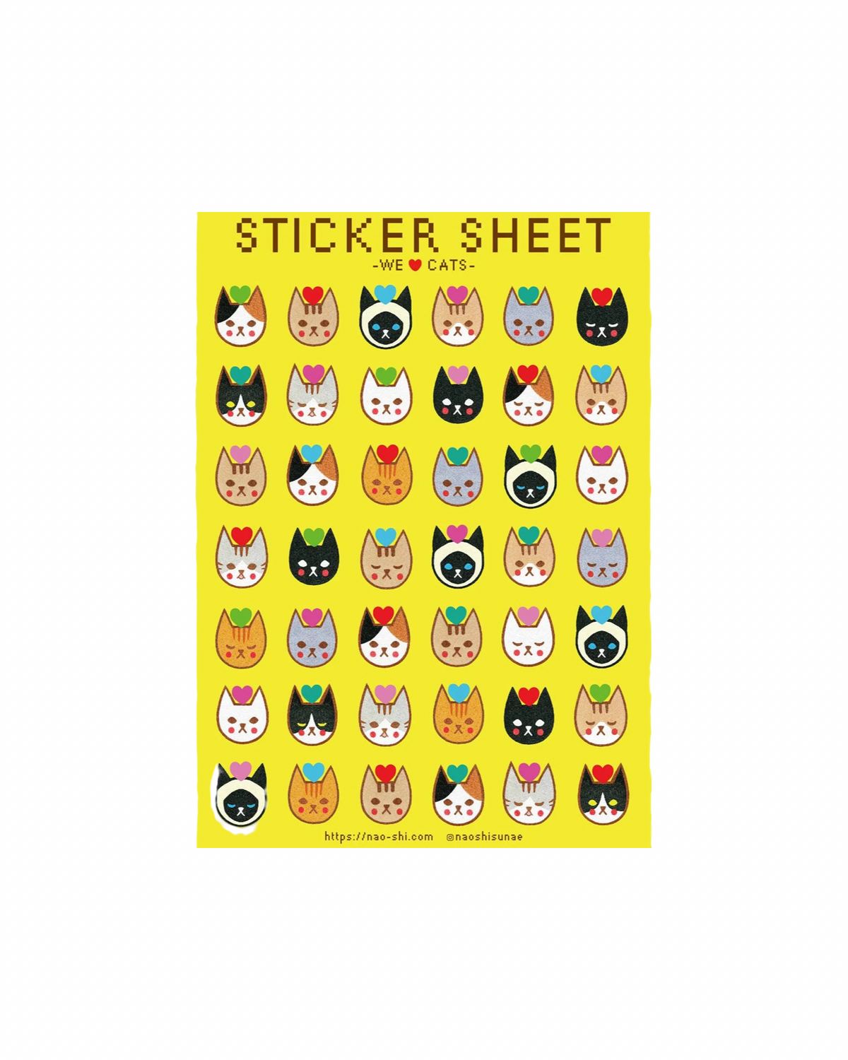 We Love Cats Sticker Sheet