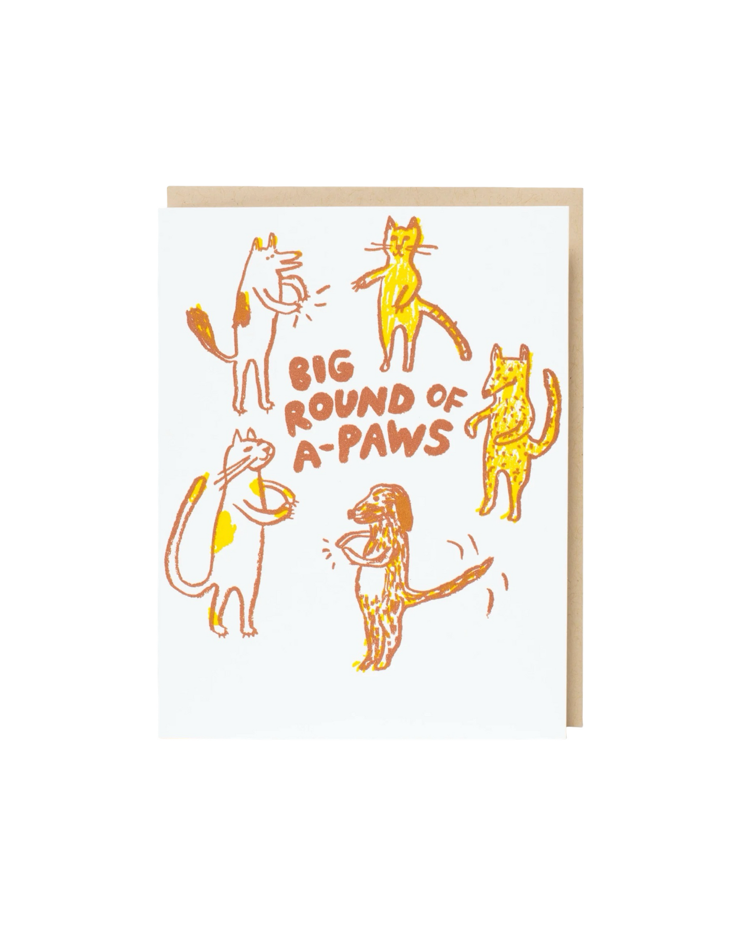 Round Of A-Paws Card