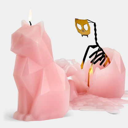 Pyropet Cat Skeleton Candle