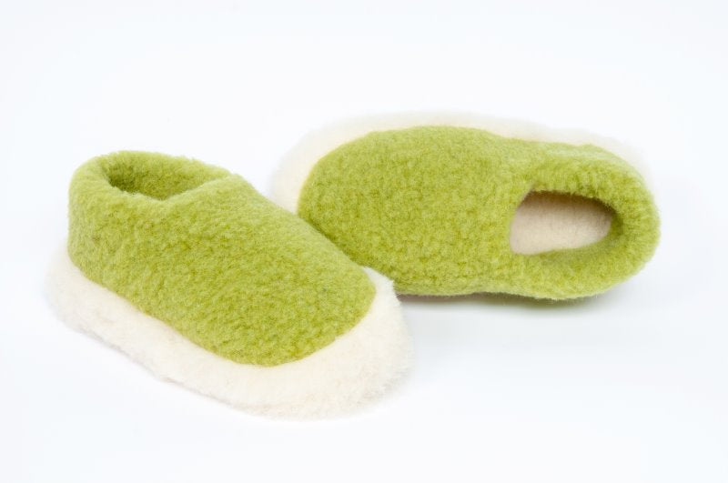 Siberian Slippers - Pea Green