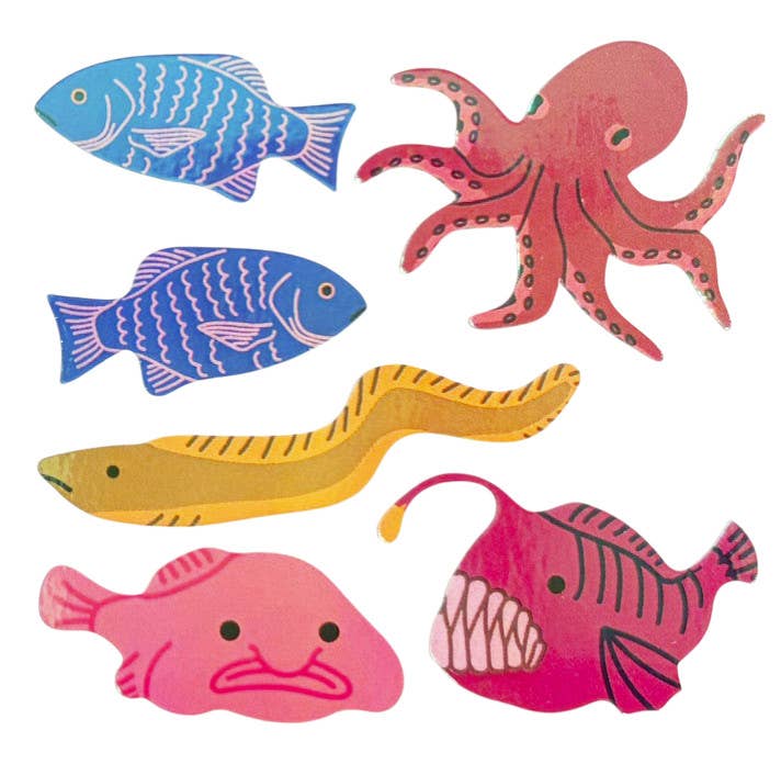 Halloween Sea Creatures Sticker Sheet