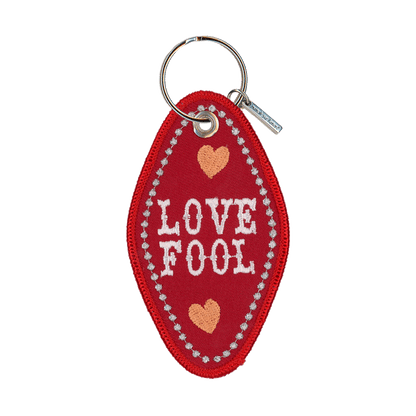 Love Fool Embroidered Keychain