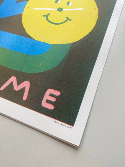 Coffee Time! Risograph A3 Riso Print