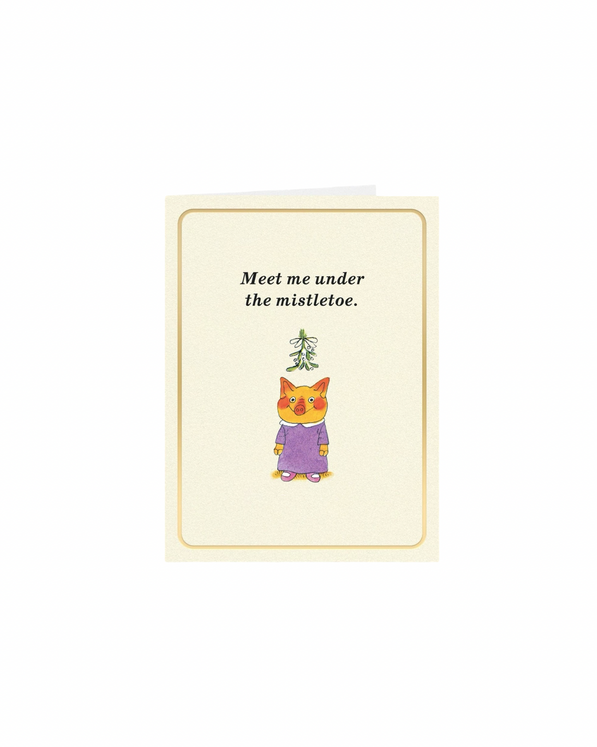 Mistletoe Richard Scarry Mini Christmas Card