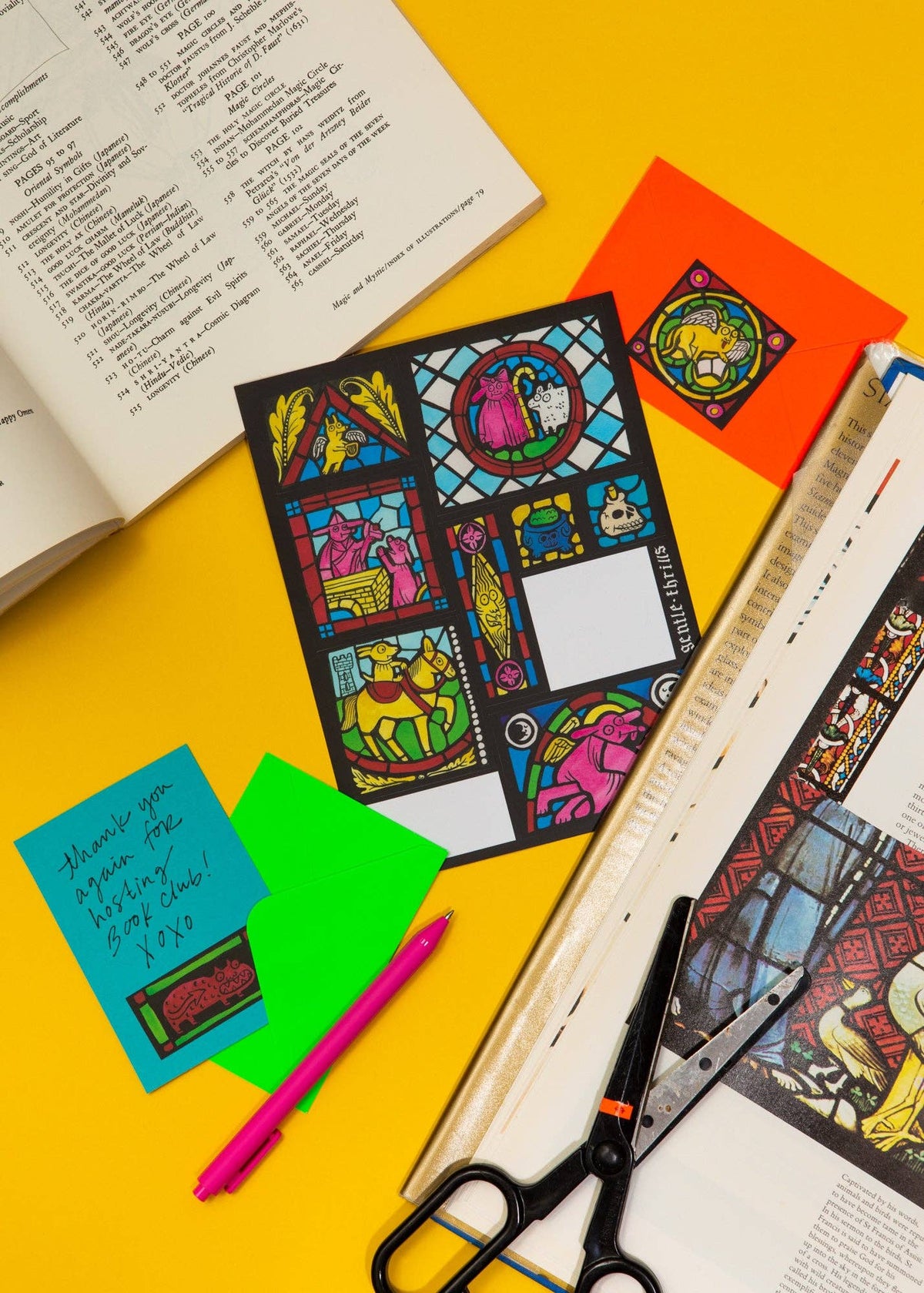 Gentle Thrills Stained Glass Sticker Sheet