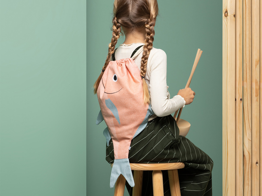 Small Pink Silver Biddy Backpack