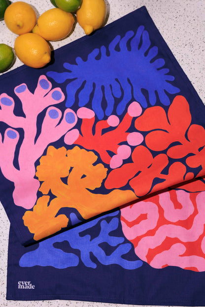 Coral Tea Towel