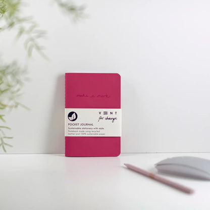 Make A Mark Recycled Leather Pocket Journal