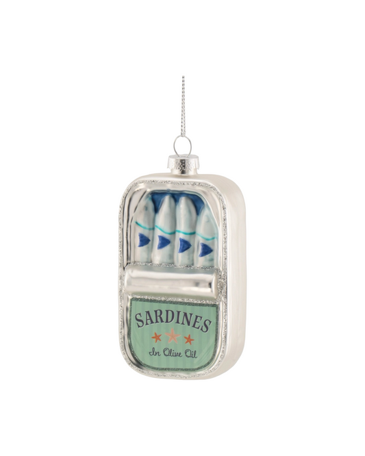 Blue Sardine Tin Shaped Bauble