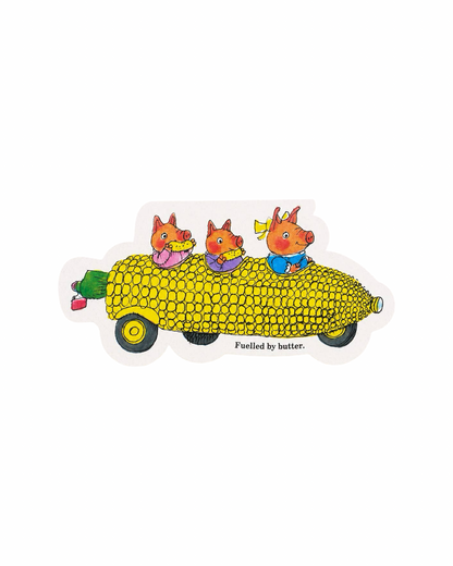Corn on the Cob Car Die Cut Card