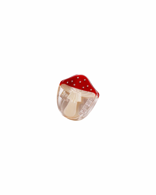 Red Magic Mushroom Mini Hair Clip