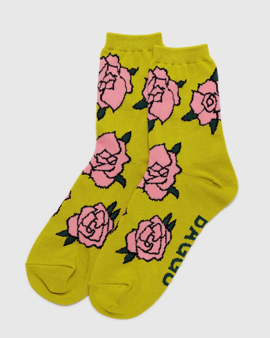Rose Crew Socks