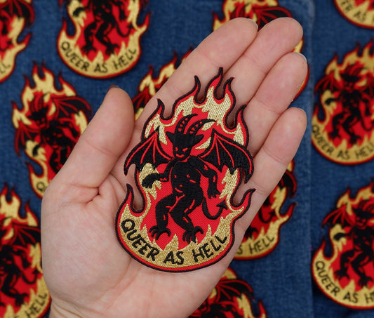 Queer As Hell Embroidered Patch