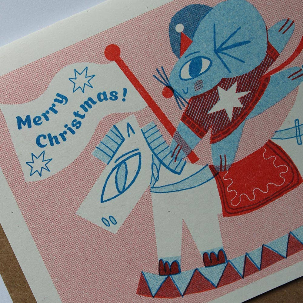Xmas Mouse Riso Card