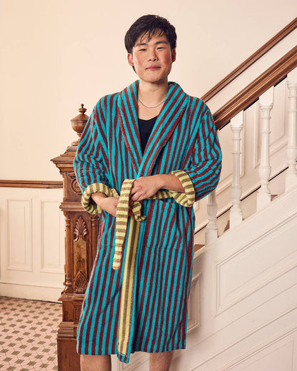 Dragonfly Stripe Bathrobe