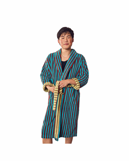 Dragonfly Stripe Bathrobe
