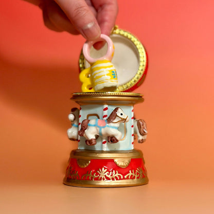 Carousel Hand Painted Trinket Box