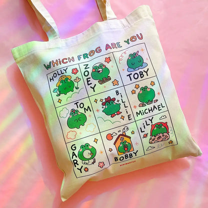 Which Frog Are You Tote bag