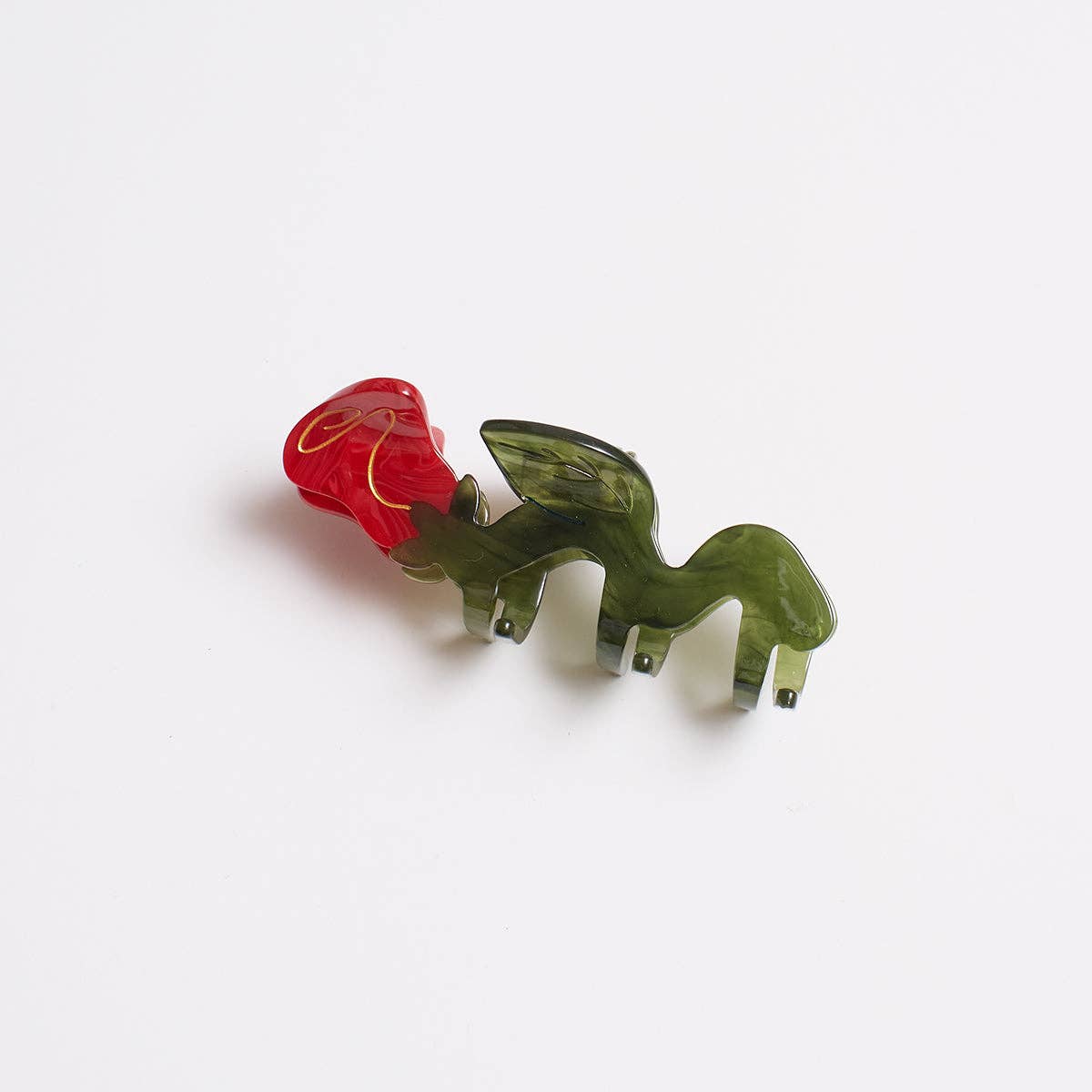 Squiggle Rose Hair Claw