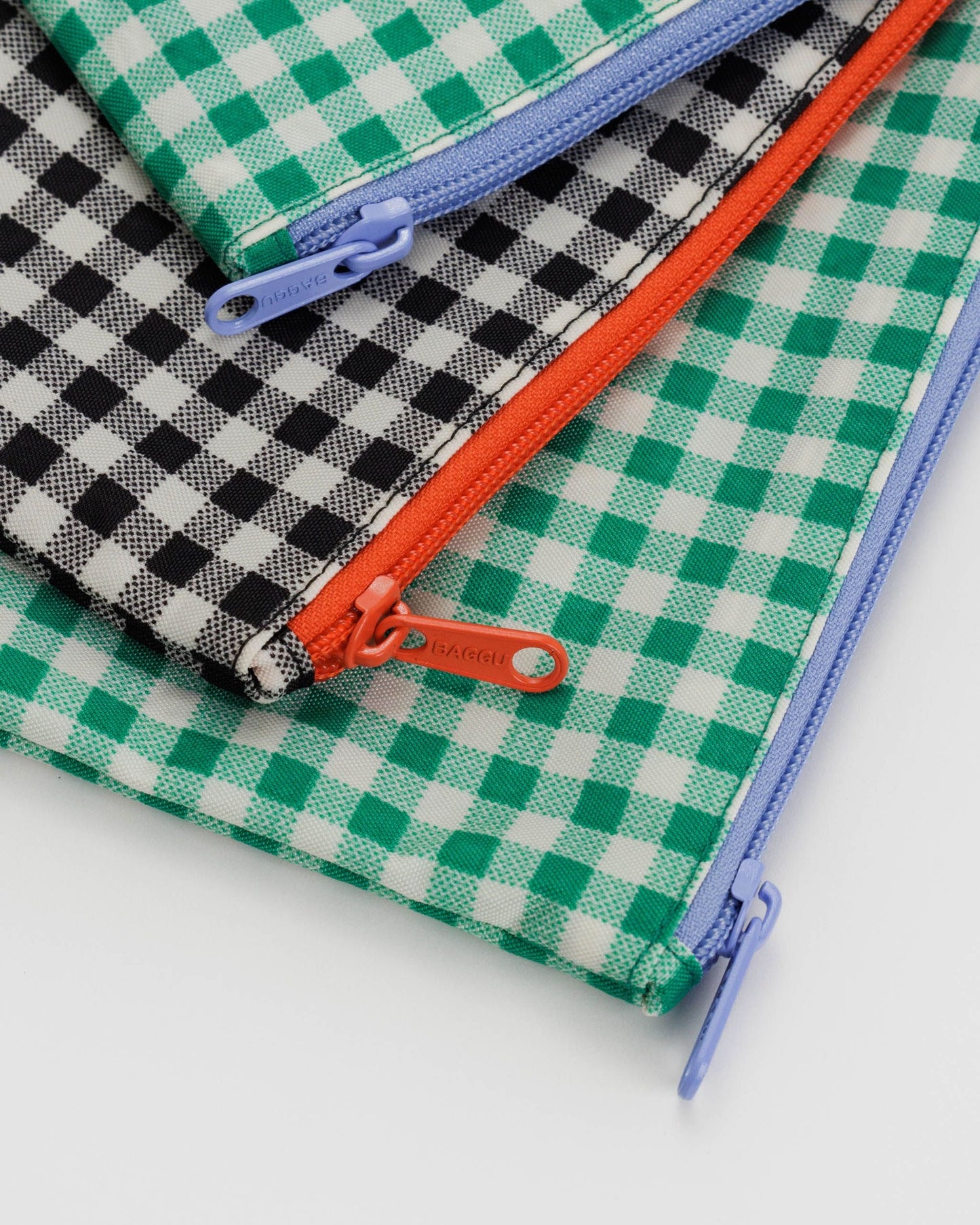 Gingham Flat Pouch