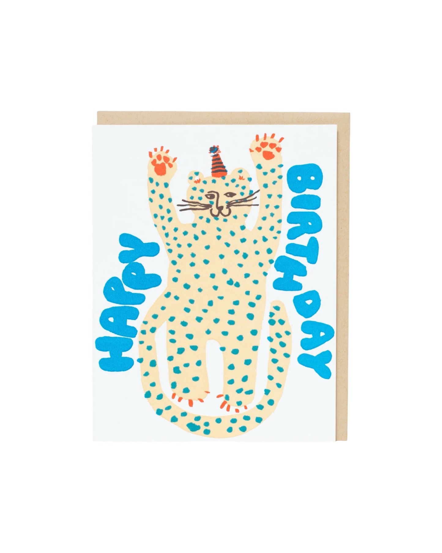 Party Cheetah Birthday Card