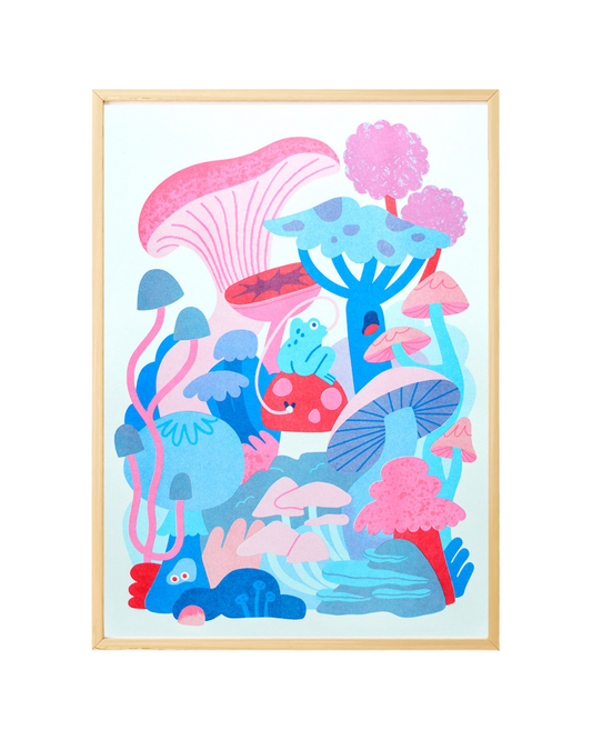 Froggy A3 Risograph Print