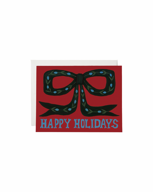Holiday Bow Christmas Card