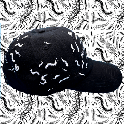 67 Centipedes Dad Hat-  Black/White