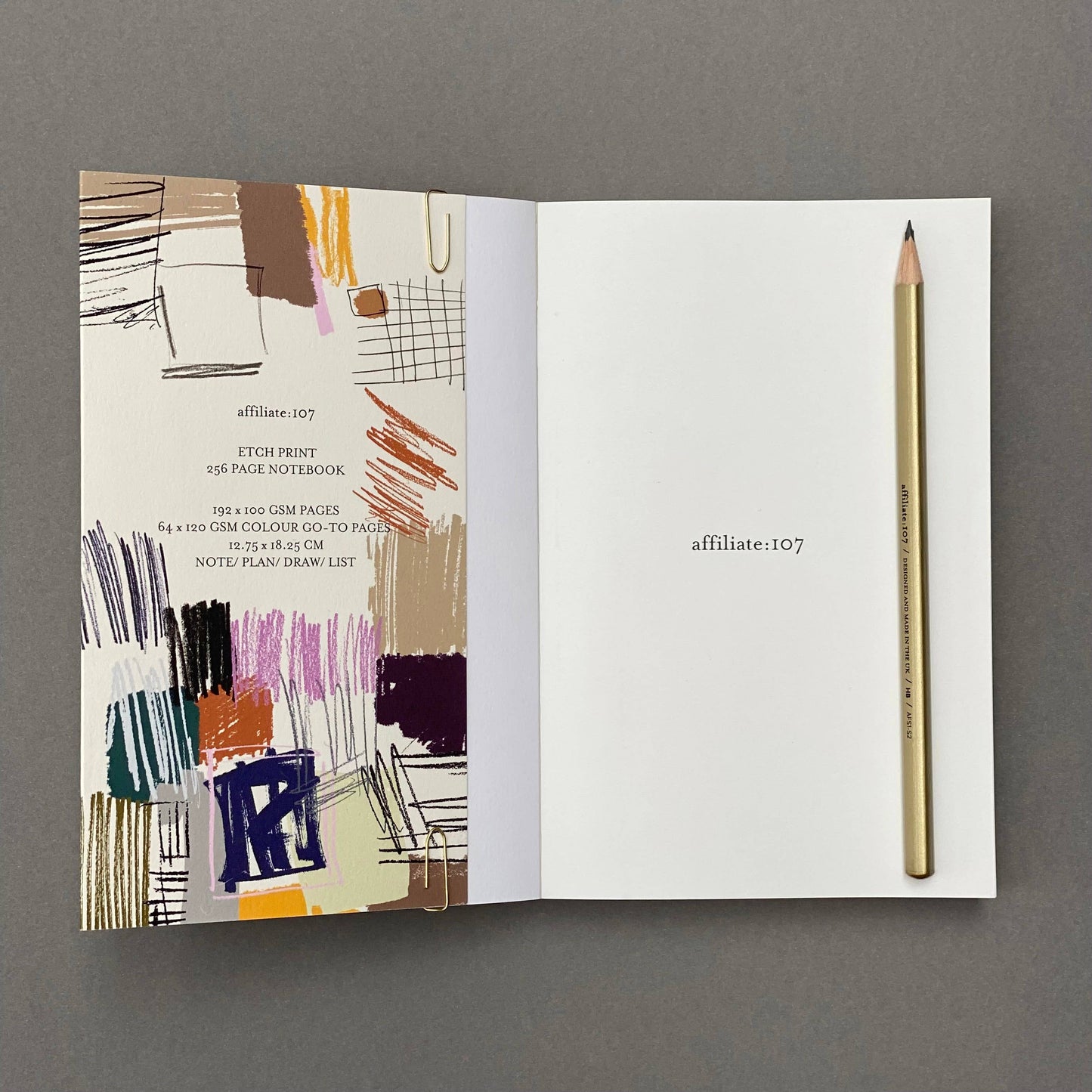 Affiliate:107 Etch Multifunctional Graphic Art  Notebook