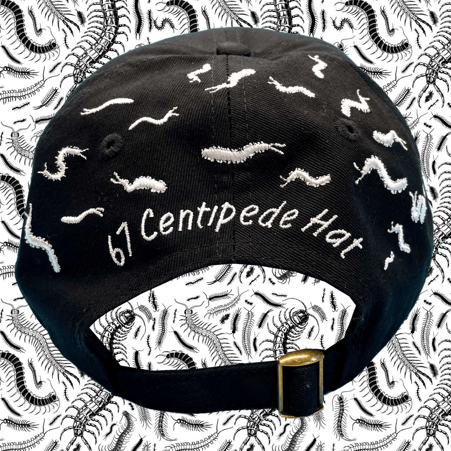 67 Centipedes Dad Hat-  Black/White