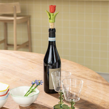 Tulip Bottle Stopper / Red