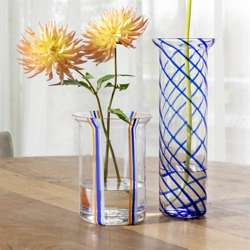 Yogu Vase Stripe Blue