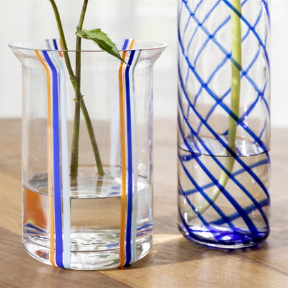 Yogu Vase Stripe Blue