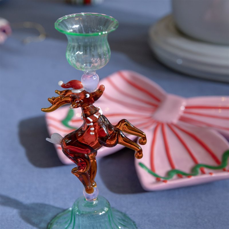 Merry Reindeer Candle Holder