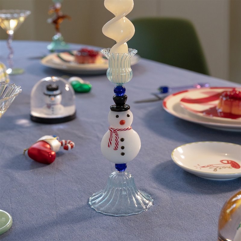 Merry Snowman Candle Holder